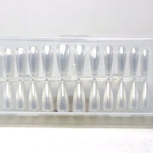 Share Clear Long Length Coffin Shape Press On Nails Multiple Sets 480pcs